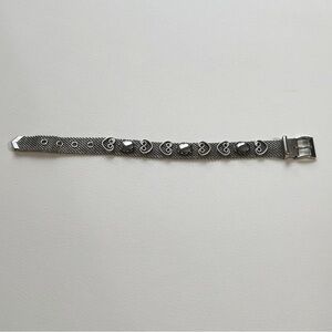 Paradis silver tone belt bracelet adjustable